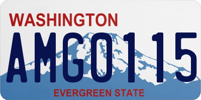 WA license plate AMG0115