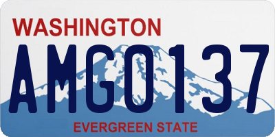 WA license plate AMG0137
