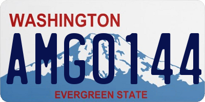 WA license plate AMG0144