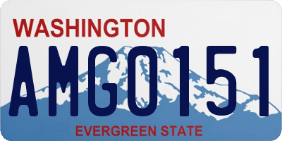 WA license plate AMG0151