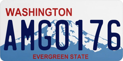 WA license plate AMG0176
