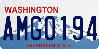 WA license plate AMG0194
