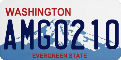 WA license plate AMG0210