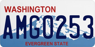 WA license plate AMG0253