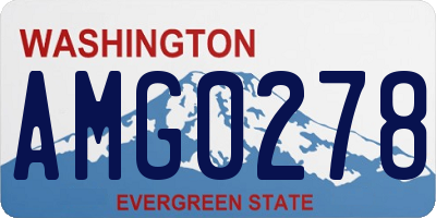 WA license plate AMG0278