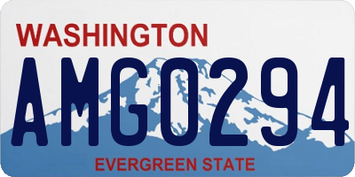 WA license plate AMG0294