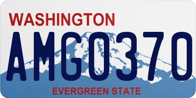 WA license plate AMG0370