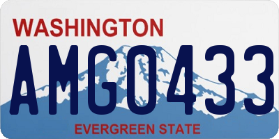 WA license plate AMG0433