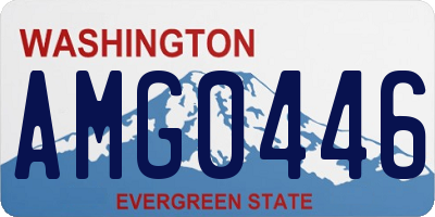 WA license plate AMG0446