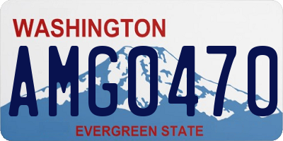 WA license plate AMG0470
