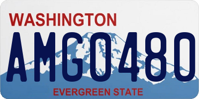 WA license plate AMG0480