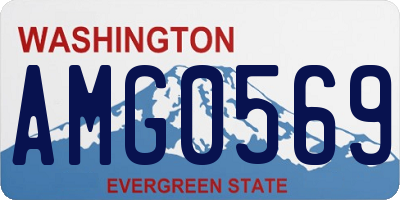 WA license plate AMG0569