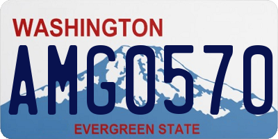 WA license plate AMG0570