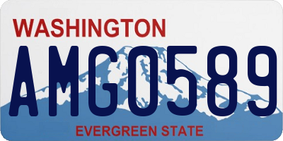 WA license plate AMG0589