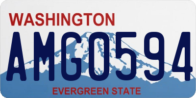 WA license plate AMG0594