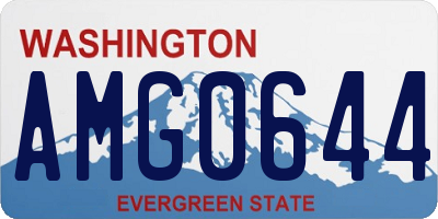 WA license plate AMG0644