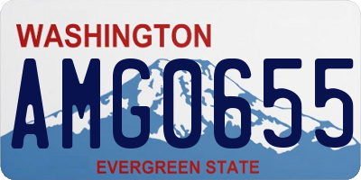WA license plate AMG0655