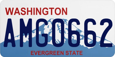 WA license plate AMG0662