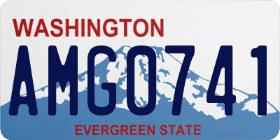 WA license plate AMG0741