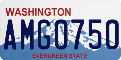 WA license plate AMG0750