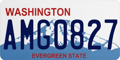 WA license plate AMG0827