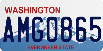 WA license plate AMG0865