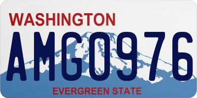 WA license plate AMG0976