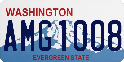 WA license plate AMG1008