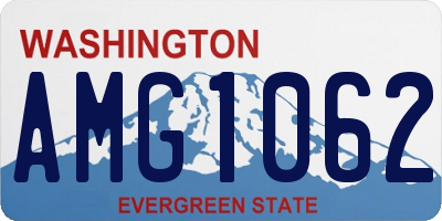 WA license plate AMG1062