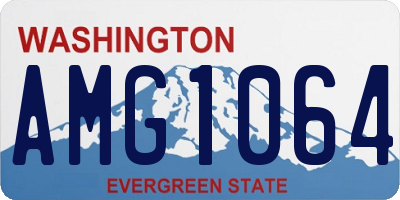 WA license plate AMG1064