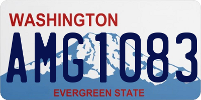 WA license plate AMG1083