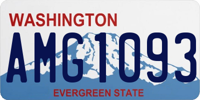 WA license plate AMG1093