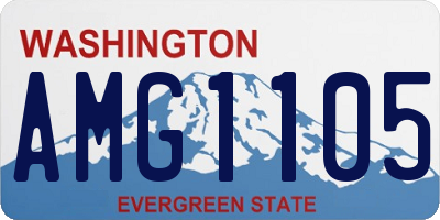 WA license plate AMG1105