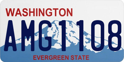 WA license plate AMG1108