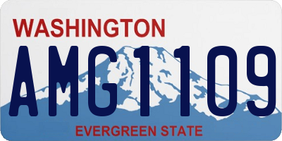WA license plate AMG1109