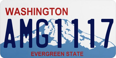 WA license plate AMG1117