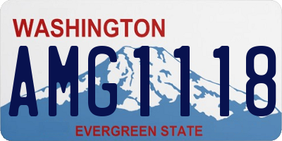 WA license plate AMG1118