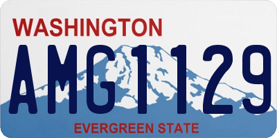 WA license plate AMG1129