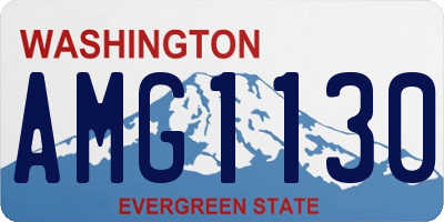 WA license plate AMG1130