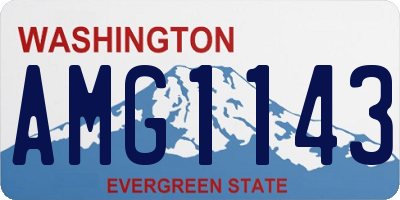 WA license plate AMG1143