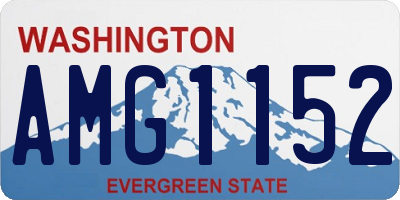 WA license plate AMG1152