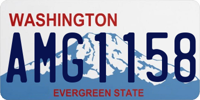 WA license plate AMG1158