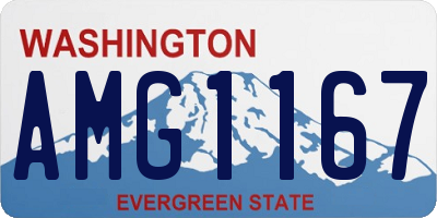 WA license plate AMG1167