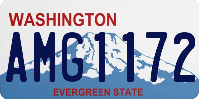 WA license plate AMG1172
