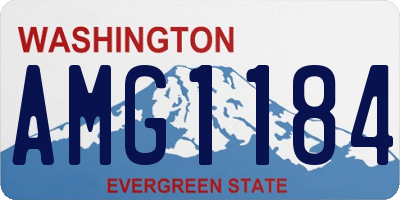 WA license plate AMG1184