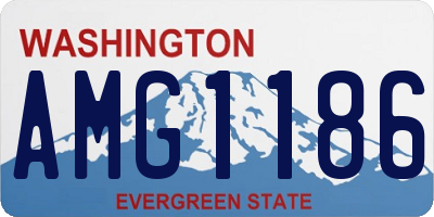 WA license plate AMG1186