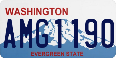 WA license plate AMG1190