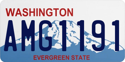 WA license plate AMG1191