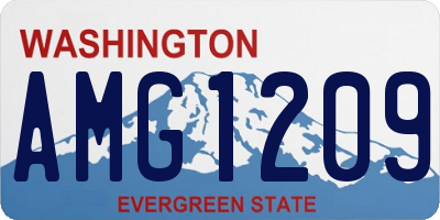 WA license plate AMG1209