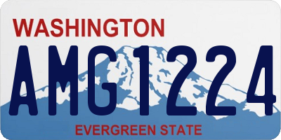 WA license plate AMG1224
